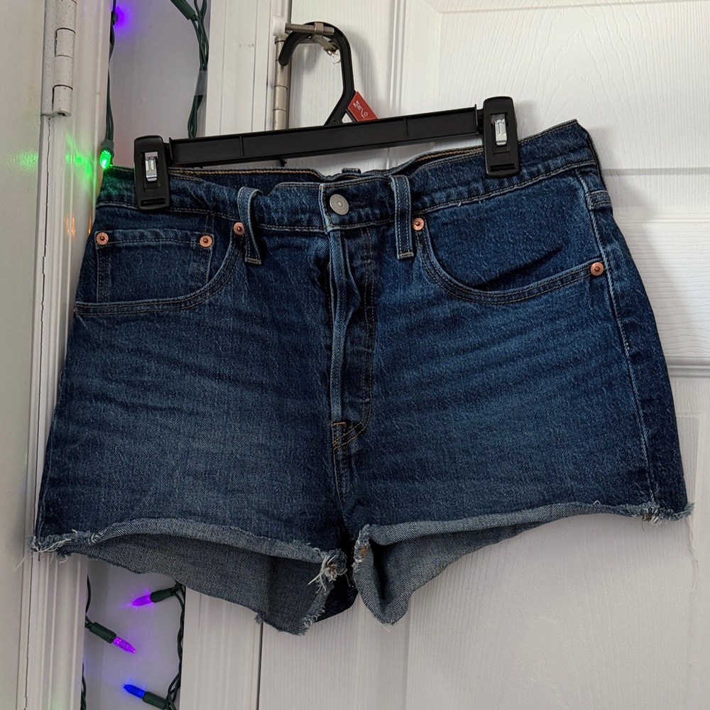 Levi's Dark Blue Jean Shorts for Women